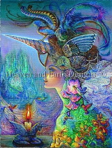 �N���X�X�e�b�`�h�J�}�� Heaven And Earth Designs HAED �㋉�� Josephine Wall ���j�R�[���w�l My Lady Unicorn �S�ʎh��