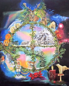 Heaven And Earth Designs �N���X�X�e�b�`�h�J�}�� HAED �㋉�� Sue Clyne ���R�̑��̍~�Ր� Natures Advent Window �S�ʎh��