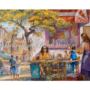 Heaven And Earth Designs �N���X�X�e�b�`�h�J�}�� HAED �A�� �㋉�� Alex Levin �J�t�F�ł̒��H Breakfast in Tel Avivs Cafe �S�ʎh��