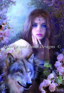 Heaven And Earth Designs クロスステッチ刺繍図案 HAED 輸入 上級者 Bente Schlick 真夏の薔薇 Midnight Rose BS 全面刺し