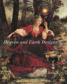 クロスステッチ刺繍図案 Heaven And Earth Designs HAED 輸入 上級者 Howard David Johnson クイーン・マブ/ケルト神話 Queen Mab The Bringer Of Dreams 全面刺し