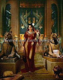 クロスステッチ刺繍図案 Heaven And Earth Designs HAED 輸入 上級者 Howard David Johnson エジプトのクレオパトラ女王 Cleopatra Queen of Egypt 全面刺し