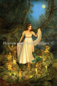 �N���X�X�e�b�`�h�J�}�� Heaven And Earth Designs HAED �㋉�� Annie Stegg �X�̍s�i Forest Procession �S�ʎh��