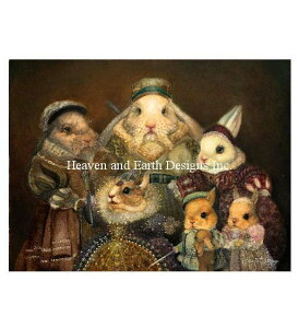 �N���X�X�e�b�`�h�J�}�� Heaven And Earth Designs HAED �㋉�� Annie Stegg ���Ƃ̏ё� Royal Portrait �S�ʎh��