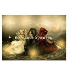 Heaven And Earth Designs �N���X�X�e�b�`�h�J�}�� HAED �A�� �㋉�� Babette VanDenBerg 3�o�� The Three Sisters �S�ʎh��