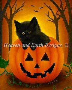 Heaven And Earth Designs NXXeb`hJ} HAED A ㋉ Melissa Dawn nEB[̎qL Halloween Kitten Sʎh