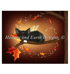 Heaven And Earth Designs �N���X�X�e�b�`�h�J�}�� HAED �A�� �㋉�� Melissa Dawn �H Purrfect Autumn �S�ʎh��