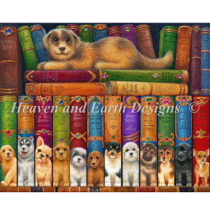 HAED NXXeb`hJ} Heaven And Earth Designs A ㋉ Randal Spangler ̖{I Dog Double Shelf Sʎh