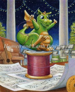 Heaven And Earth Designs �N���X�X�e�b�`�h�J�}�� HAED �A�� �㋉�� Randal Spangler �������{�r���ƃh���S�� Ta Da �S�ʎh��