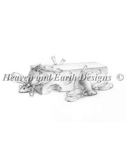 Heaven And Earth Designs �N���X�X�e�b�`�h�J�}�� HAED �㋉�� Laura Von Stetina �`�[�Y�𗎂Ƃ����}�E�X Mice Fall Off Cheese