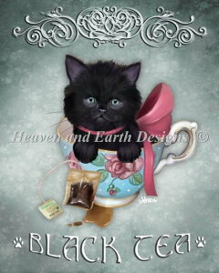 Heaven And Earth Designs �N���X�X�e�b�`�h�J�}�� HAED �㋉�� Ash Evans �����g�� Black Tea �S�ʎh��
