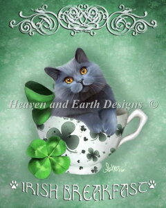 Heaven And Earth Designs �N���X�X�e�b�`�h�J�}�� HAED �A�� �㋉�� Ash Evans �A�C���b�V���E�u���b�N�t�@�X�g Irish Breakfast �S�ʎh��
