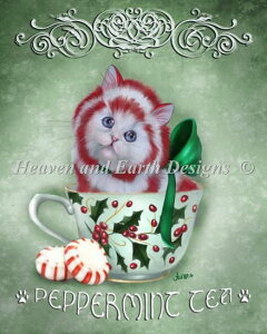 Heaven And Earth Designs �N���X�X�e�b�`�h�J�}�� HAED �㋉�� Ash Evans �y�p�[�~���g�e�B�[ Peppermint Tea �S�ʎh��