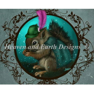 Heaven And Earth Designs �N���X�X�e�b�`�h�J�}�� HAED �㋉�� Ash Evans �肷�̃i�g�L���̂��͂Ȃ� Nutkin �S�ʎh��