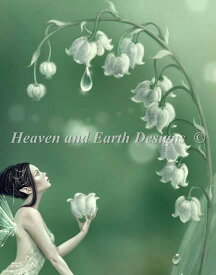 Heaven And Earth Designs クロスステッチ刺繍図案 HAED 輸入 上級者 Rachel Anderson 鈴蘭 QS Lily Of The Valley 3 全面刺し