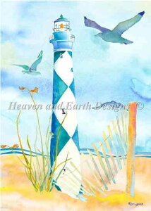 Heaven And Earth Designs クロスステッチ刺繍図案 HAED 輸入 上級者 Jo Lynch 灯台 Lighthouse Select A Size 全面刺し