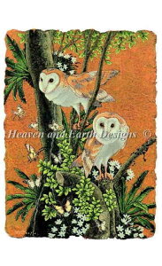 Heaven And Earth Designs �N���X�X�e�b�`�h�J�}�� HAED �A�� �㋉�� Jun Sato ���F���� Barn Owl