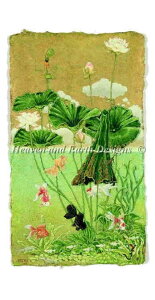 Heaven And Earth Designs �N���X�X�e�b�`�h�J�}�� HAED �A�� �㋉�� Jun Sato �@�̒r Lotus Pond