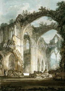 Joseph Mallord William Turner �W���[�t�E�}���[�h�E�E�B���A���E�^�[�i�[ ���� �N���X�X�e�b�`�h���イ�`���[�g HAED �}�� �yInterior Of Tintern Abbey-�e�B���^�[���C���@�̓���-�z Heaven And Earth Designs