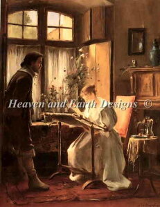 Mihly MunkcsyiJ[`E~n[Cj  yLady Seated at Her Needleworkz HAED NXXeb`hイ } Heaven And Earth Designs A `[g p G