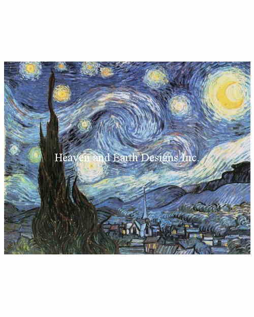 Vincent Willem van Gogh フィンセント ヴィレム ファン ゴッホ 名画 A Starry Night Request Size Earth HAED チャート Designs 図案 クロスステッチ刺しゅう 公式ショップ 芸術作品 Colors And 美術 絵画 Heaven 輸入 Max スーパーセール期間限定