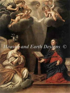 Francesco Albani�i�t�����`�F�X�R�E�A���o�[�j�j ���� �y��ٍ��m-The Annunciation-�z HAED �N���X�X�e�b�`�h�J�}�� Heaven And Earth Designs �A�� �㋉�� �S�ʎh��