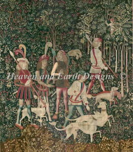 Unicorn Tapestriesi^yXg[j  yXɓl-The Hunter Enters The Woods-z HAED NXXeb`hJ} Heaven And Earth Designs A ㋉ Sʎh