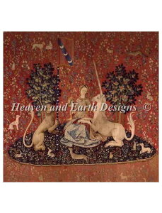 HAED �N���X�X�e�b�`�h�J�}�� Heaven And Earth Designs �A�� �M�w�l�ƃ��j�R�[��/���o The Lady and the Unicorn - Sight �㋉�� �S�ʎh��