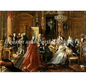 Charles Robert Leslie(チャールズ・ロバート・レスリー) 名画 【The R*pe Of The Lock Oil】 Heaven And Earth Designs クロスステッチ刺繍図案 HAED 輸入 上級者 全面刺し