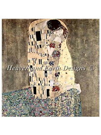 Gustave Klimt クリムト 接吻 名画 ししゅう図案 HAED 【The Kiss Max Colors】 Heaven And Earth Designs クロスステッチ 輸入 上級者 全面刺し