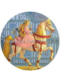 刺しゅうクロスステッチ図案 HAED Heaven And Earth Designs 輸入 Scott Gustafson マザー・グースの歌 Ornament Ride a Cock Horse 全面刺し 上級者