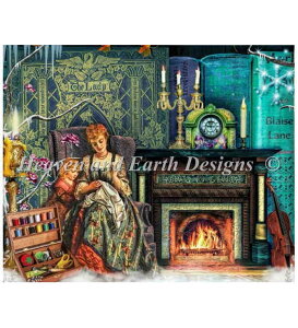 �����イ�N���X�X�e�b�`�}�� HAED �h���イ�̎��Ԃƒg�F Heaven And Earth Designs Aimee Stewart �㋉�� QS A Stitch In Time Fireplace �S�ʎh��