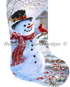 イNXXeb`} HAED Xm[}̗lENX}Xu[c Heaven And Earth Designs A Dona Gelsinger ㋉ Stocking Snowman and Feathered Friend Sʎh