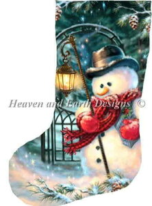 イNXXeb`} HAED fGȃNX}XƐႾ܂̃u[c Heaven And Earth Designs A Dona Gelsinger ㋉ Stocking The Enchanted Christmas Snowman Sʎh