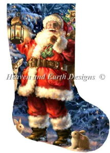 イNXXeb`} HAED X̃T^̃NX}Xu[c Heaven And Earth Designs A Dona Gelsinger ㋉ Stocking Woodland Santa Sʎh