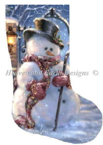 ししゅうクロスステッチ図案 HAED フレデリック・フロスティ Heaven And Earth Designs 輸入 Dona Gelsinger 上級者 Stocking Sir Frederick Frosty 全面刺し