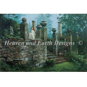 �����イ�N���X�X�e�b�`�`���[�g HAED ��ő҂����킹 Heaven And Earth Designs James C Christensen �}�� Garden Rendezvous �S�ʎh�� �㋉��