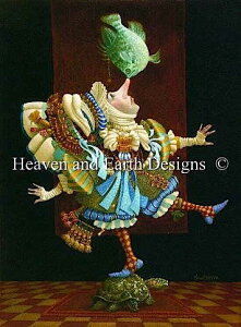 HAED �����イ�N���X�X�e�b�`�}�� �� Heaven And Earth Designs James C Christensen �`���[�g Another Fish Act �S�ʎh�� �㋉��