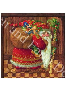 HAED �����イ�N���X�X�e�b�`�}�� �����E�̃T���^�N���[�X Heaven And Earth Designs James C Christensen �㋉�� Old World Santa �S�ʎh��