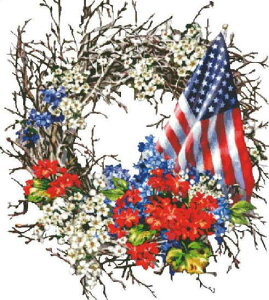 イNXXeb`} HAED S̃[X/wi Heaven And Earth Designs A Dona Gelsinger ㋉ Patriotic Wreath NO BK `[g