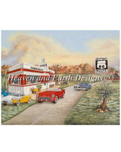 �����イ�N���X�X�e�b�`�}�� HAED ���[�g66�ōs���� Heaven And Earth Designs Kay Lamb Shannon �㋉�� Get Your Kicks From Route 66 �S�ʎh�� �`���[�g