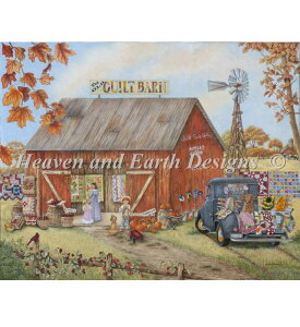 �N���X�X�e�b�`�}�� �`���[�g HAED ��| �㋉�� �y�L���g�E�o�[���z Mini Quilt Barn