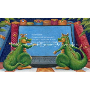 Randal Spangler クロスステッチ刺しゅうチャート HAED 図案 【Mini It Worked Yesterday】 Heaven And Earth Designs 難しい 輸入 上級者様向け パソコン ドラゴン 龍