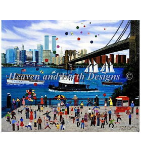 �����イ�N���X�X�e�b�`�}�� HAED �u���b�N�������̉� Heaven And Earth Designs Jane Wooster Scott �S�ʎh�� Beneath The Brooklyn Bridge �㋉��