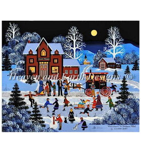 イNXXeb`} HAED ~{[ř Heaven And Earth Designs A Jane Wooster Scott Sʎh Moonbeams on Millborn Pond ㋉