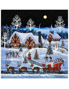 �����イ�N���X�X�e�b�`�}�� HAED �k�ɂ̃J�E���g�_�E�� Heaven And Earth Designs �A�� Jane Wooster Scott �S�ʎh�� North Pole Countdown �㋉��