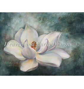 Marianne Broome �N���X�X�e�b�` �}�� �h���イ �`���[�g �y White Magnolia Select A Size �z Heaven And Earth Designs �㋉�� �}�O�m���A �� �t�����[