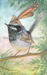 HAED �N���X�X�e�b�`�����イ�`���[�g �H�x�߂̗[��� Heaven And Earth Designs Sara Butcher �㋉�� Perched at Dusk �S�ʎh�� �}��