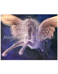 クロスステッチししゅうチャート ペガサス HAED 輸入 Laurie Prindle 上級者 Pegasus 図案 全面刺し