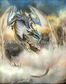 クロスステッチししゅう図案 ドラゴン・オブ・エアー Heaven And Earth Designs 輸入 Cherie Gerhardt 上級者 Drakon of Air